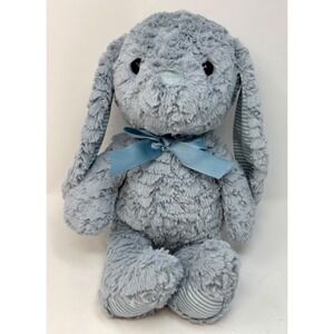 Fluffy Blue Textured Bunny Rabbit Stuffed Plush‎ Animal 16" 2020 Inter-American